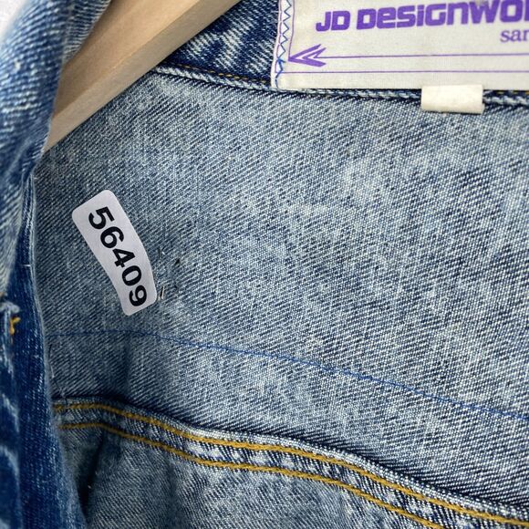 JD DESIGNWORKS Jacket Mens L Painted Applique Denim Trucker Button Up Blue VTG - Picture 16 of 16